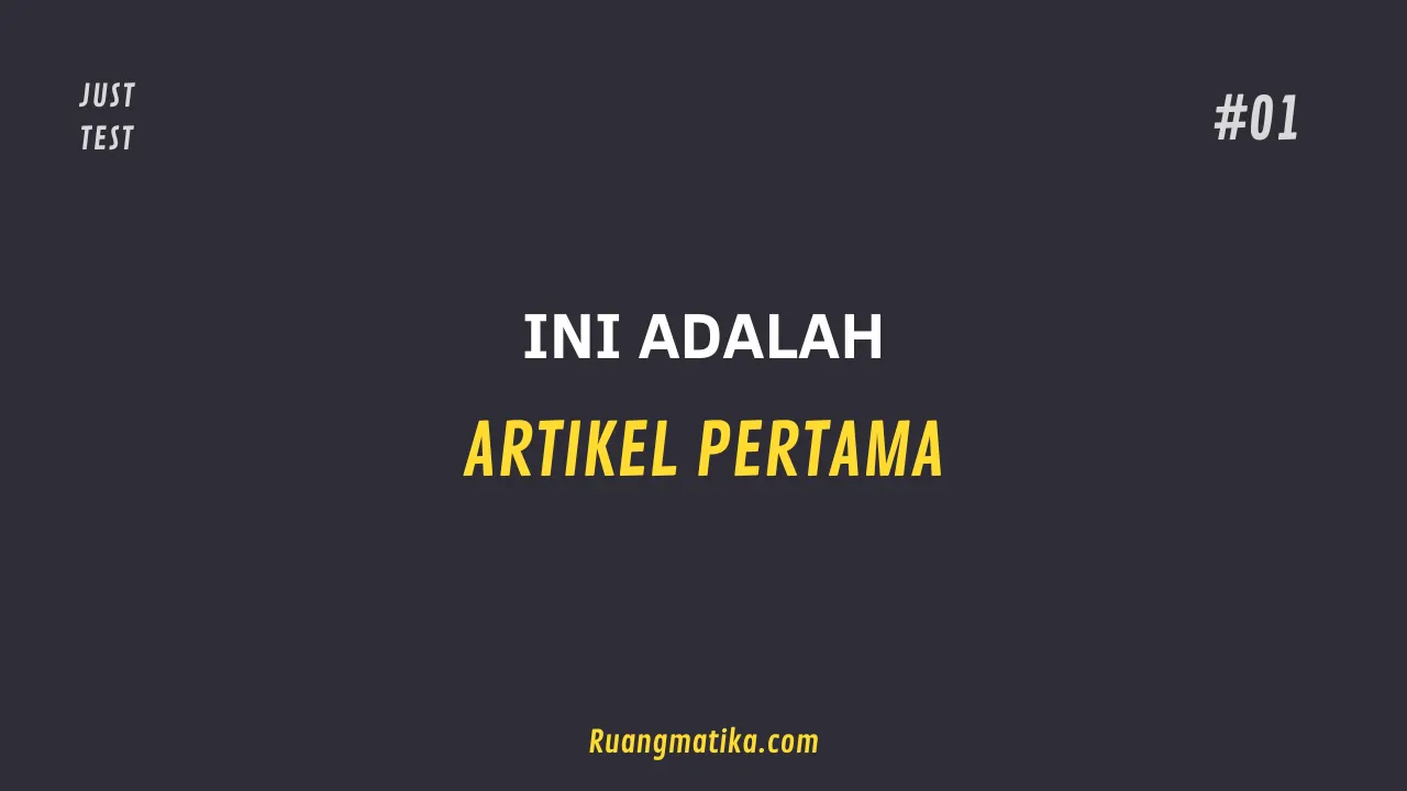 Mulai dari awal
